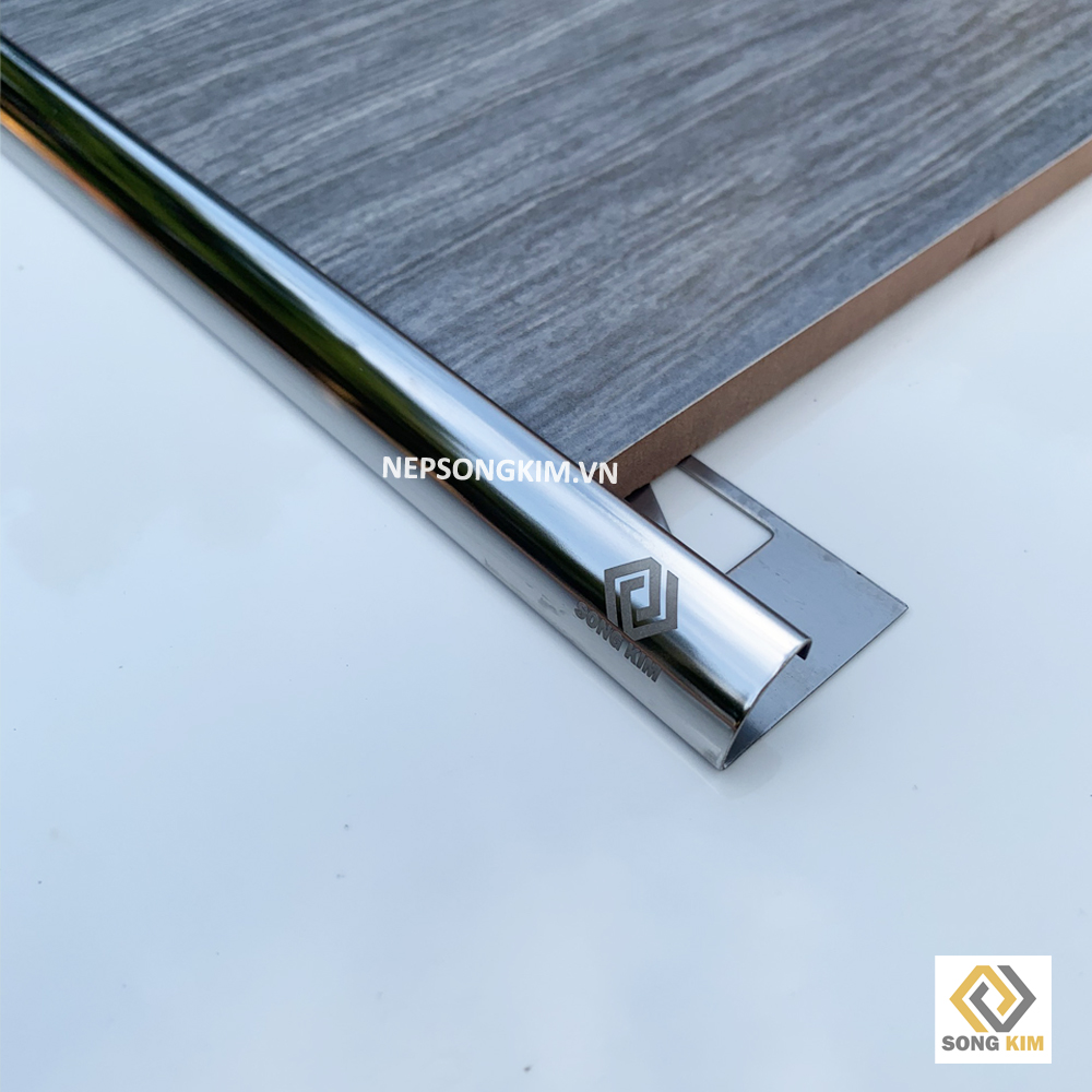 Nẹp Inox Góc Tròn Bạc Bóng 12H