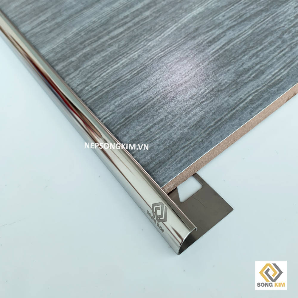 Nẹp Inox Góc Tròn Bạc Bóng 10H