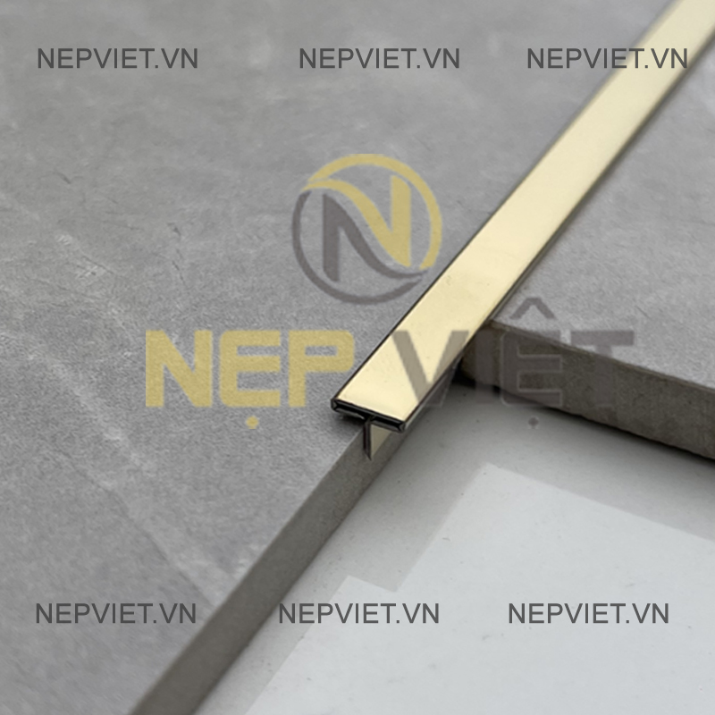 Nẹp Inox T8 Vàng Bóng