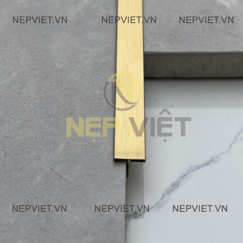 Nẹp Inox T8 Vàng Xước