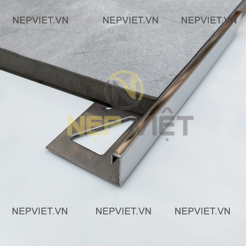 Nẹp inox chữ L Bạc bóng