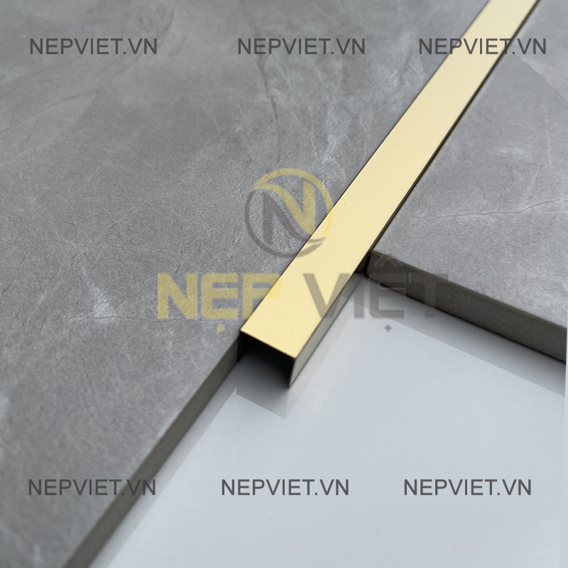 Nẹp Inox U10 Vàng Bóng