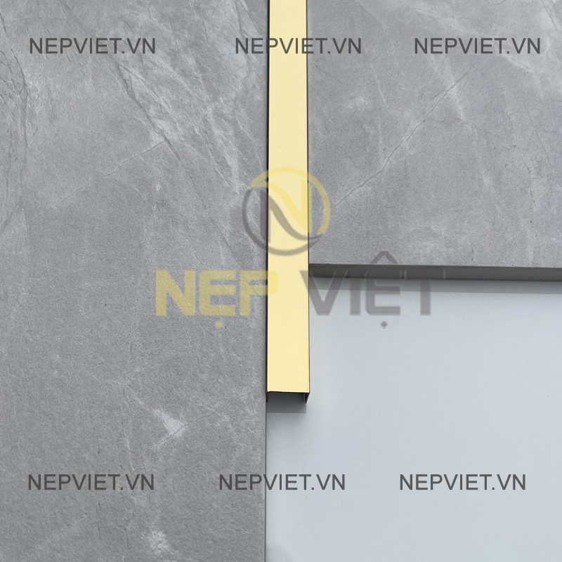 Nẹp Inox U10 Vàng Bóng