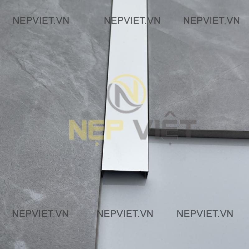 Nẹp inox U25 Bạc Bóng