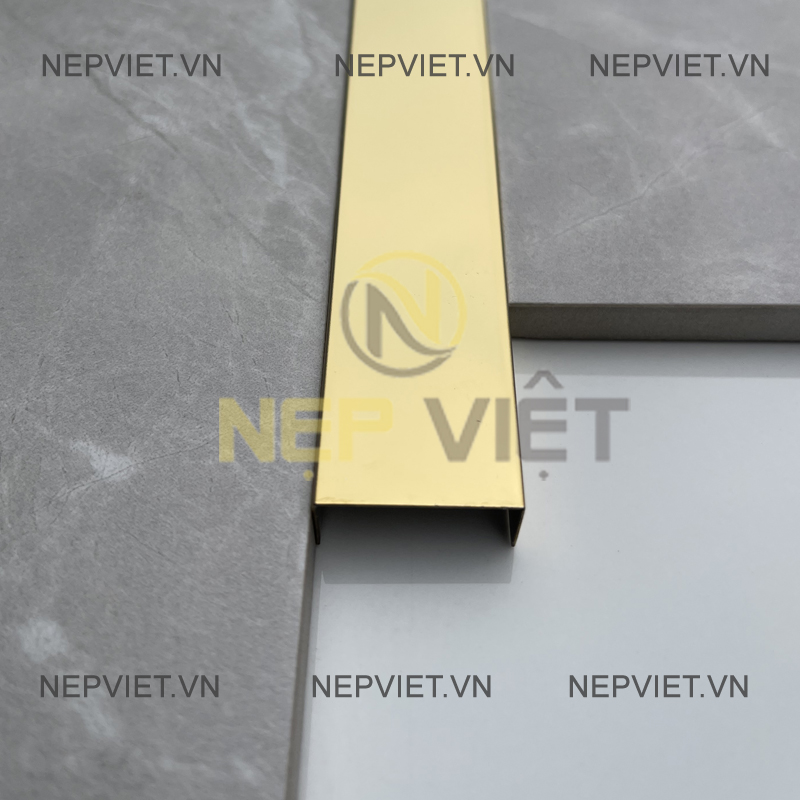 Nẹp Inox U25 Vàng Bóng