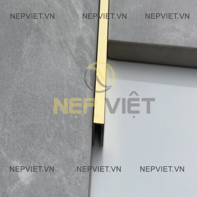 Nẹp Inox U3 Vàng Bóng