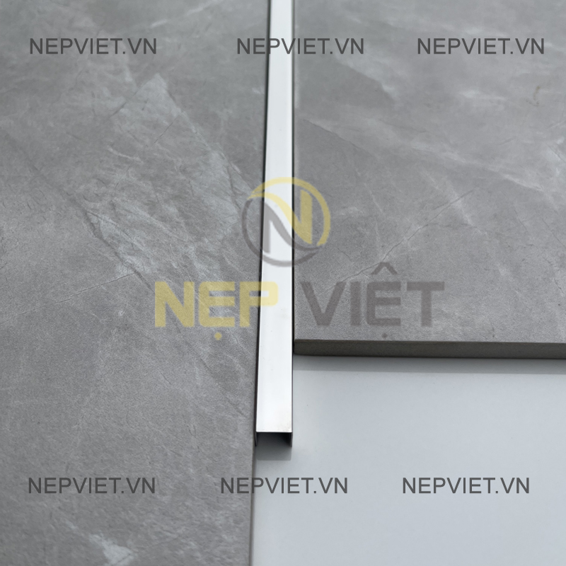 Nẹp Inox U8 Bạc Bóng